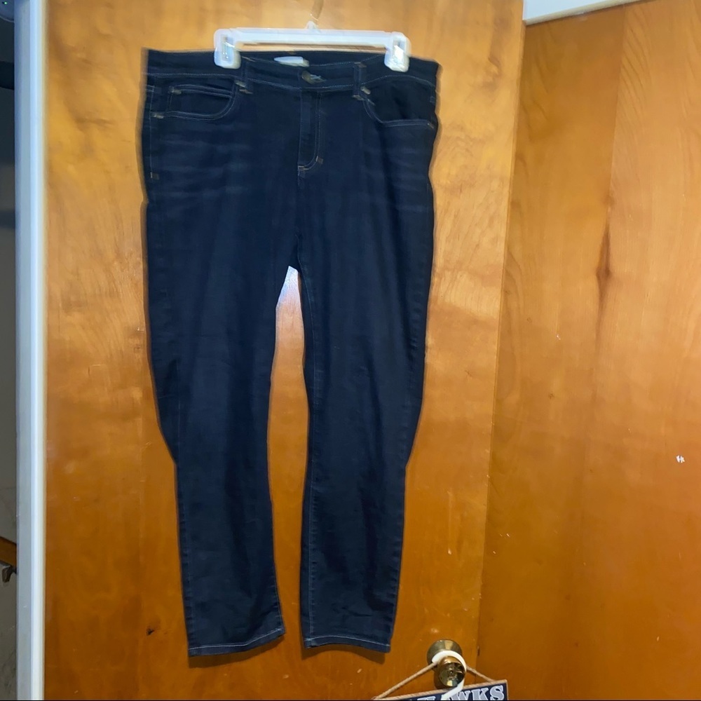 Eileen Fisher dark blue denim plus size jeans size 14